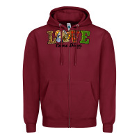 Burgundy Love Came Down Baby Jesus Christmas Zipper Hoodie - RanaPortraitStore