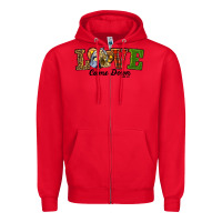 Red Love Came Down Baby Jesus Christmas Zipper Hoodie - RanaPortraitStore