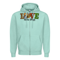 Seafoam Love Came Down Baby Jesus Christmas Zipper Hoodie - RanaPortraitStore