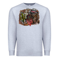 Heather Grey western Premium Sweatshirt - SublimationCraftShop