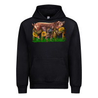Black Western Mom With Duroc Pig And Baby Pig Urban Hoodie - LillyAllenDesigns