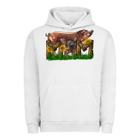 Pigment Lunar Rock Western Mom With Duroc Pig And Baby Pig Urban Hoodie - LillyAllenDesigns