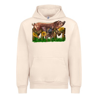 Sandshell Western Mom With Duroc Pig And Baby Pig Urban Hoodie - LillyAllenDesigns