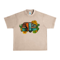 French Oak caravan sunflowers and cactus Urban Heavy Tee - Artiststas