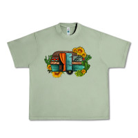 Oil Green caravan sunflowers and cactus Urban Heavy Tee - Artiststas