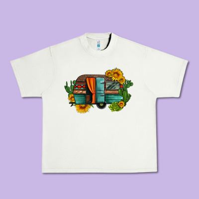 Caravan Sunflowers And Cactus Urban Heavy Tee Designed By Artiststas