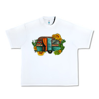 White caravan sunflowers and cactus Urban Heavy Tee - Artiststas