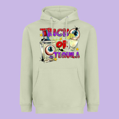 Trick Or Tequila Heavyweight Hoodie Designed By Texasbilliewilder
