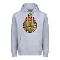 Heather Grey Thankful Grateful Blessed Premium Hoodie - LillyAllenDesigns