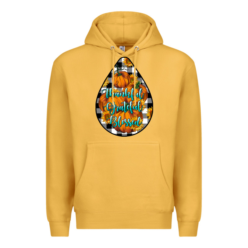 Thankful Grateful Blessed Premium Hoodie by LillyAllenDesigns | Teevron