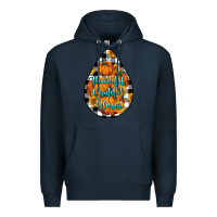 Navy Thankful Grateful Blessed Premium Hoodie - LillyAllenDesigns