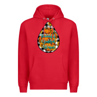 Red Thankful Grateful Blessed Premium Hoodie - LillyAllenDesigns