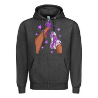 Charcoal Heather Purple Afro Girl Sneakers and Heels Zipper Hoodie - texasbilliewilder