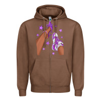Chestnut Purple Afro Girl Sneakers and Heels Zipper Hoodie - texasbilliewilder