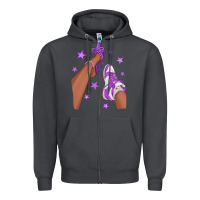 Smoke Purple Afro Girl Sneakers and Heels Zipper Hoodie - texasbilliewilder