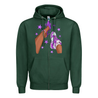 Sports Green Purple Afro Girl Sneakers and Heels Zipper Hoodie - texasbilliewilder
