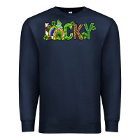 Navy Love horseshoe St. Patrick's Day Premium Sweatshirt - Neo Western