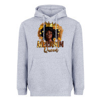 Heather Grey melanin queen Heavyweight Hoodie - Zillion Design Studio