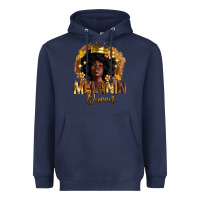 Navy melanin queen Heavyweight Hoodie - Zillion Design Studio