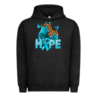 Pigment Black hope tealribbonovarian cancer nails Urban Hoodie - NancyCooperArtShop
