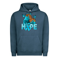 Pigment Midnight Navy hope tealribbonovarian cancer nails Urban Hoodie - NancyCooperArtShop
