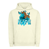 Pigment Pistachio hope tealribbonovarian cancer nails Urban Hoodie - NancyCooperArtShop
