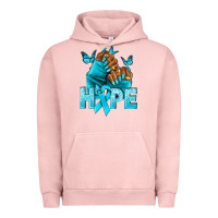 Pigment Salmon hope tealribbonovarian cancer nails Urban Hoodie - NancyCooperArtShop