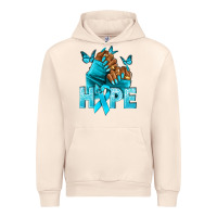 Sandshell hope tealribbonovarian cancer nails Urban Hoodie - NancyCooperArtShop