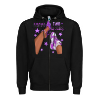 Black Purple I Have Two Moods Afro Girl Sneakers Zipper Hoodie - texasbilliewilder