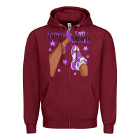Purple I Have Two Moods Afro Girl Sneakers Zipper Hoodie | Teevron