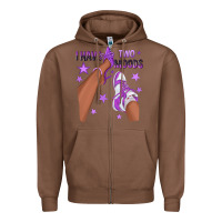 Chestnut Purple I Have Two Moods Afro Girl Sneakers Zipper Hoodie - texasbilliewilder