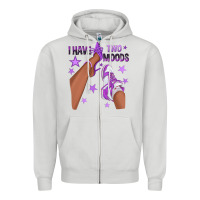 Dove Grey Purple I Have Two Moods Afro Girl Sneakers Zipper Hoodie - texasbilliewilder