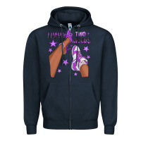 Navy Purple I Have Two Moods Afro Girl Sneakers Zipper Hoodie - texasbilliewilder