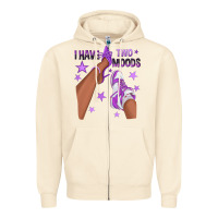Sandshell Purple I Have Two Moods Afro Girl Sneakers Zipper Hoodie - texasbilliewilder