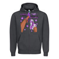 Smoke Purple I Have Two Moods Afro Girl Sneakers Zipper Hoodie - texasbilliewilder