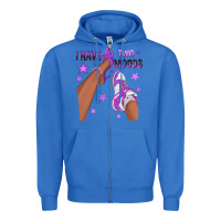 True Royal Purple I Have Two Moods Afro Girl Sneakers Zipper Hoodie - texasbilliewilder