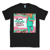 Black she works willingly with her hands blonde nurse Classic Tee - RanaPortraitStore