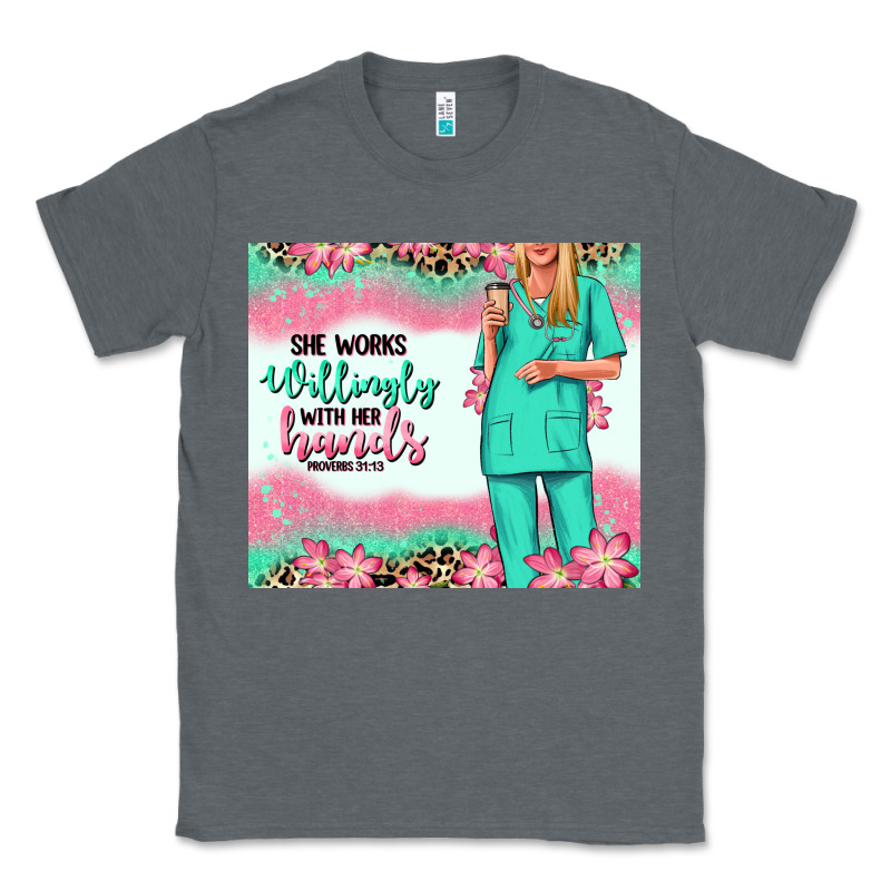 She Works Willingly With Her Hands Blonde Nurse Classic Tee by RanaPortraitStore | Teevron