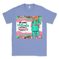 Colony Blue she works willingly with her hands blonde nurse Classic Tee - RanaPortraitStore