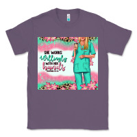 Lavender she works willingly with her hands blonde nurse Classic Tee - RanaPortraitStore