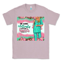 Lilac she works willingly with her hands blonde nurse Classic Tee - RanaPortraitStore