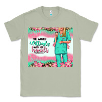 Matcha she works willingly with her hands blonde nurse Classic Tee - RanaPortraitStore