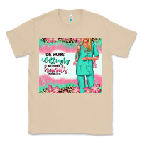 Mushroom she works willingly with her hands blonde nurse Classic Tee - RanaPortraitStore