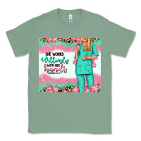 Sage she works willingly with her hands blonde nurse Classic Tee - RanaPortraitStore