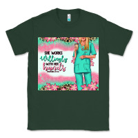 Sports Green she works willingly with her hands blonde nurse Classic Tee - RanaPortraitStore