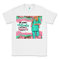 White she works willingly with her hands blonde nurse Classic Tee - RanaPortraitStore