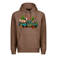 Chestnut christmas farm animals truck Premium Hoodie - Jasminsmagicworld