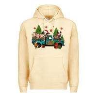 Pina Colada christmas farm animals truck Premium Hoodie - Jasminsmagicworld