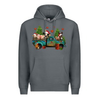 Rock christmas farm animals truck Premium Hoodie - Jasminsmagicworld