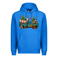 True Royal christmas farm animals truck Premium Hoodie - Jasminsmagicworld